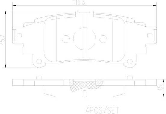 Brembo P83153N - Əyləc altlığı dəsti, əyləc diski furqanavto.az