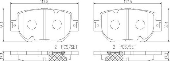 Brembo P83157N - Əyləc altlığı dəsti, əyləc diski furqanavto.az