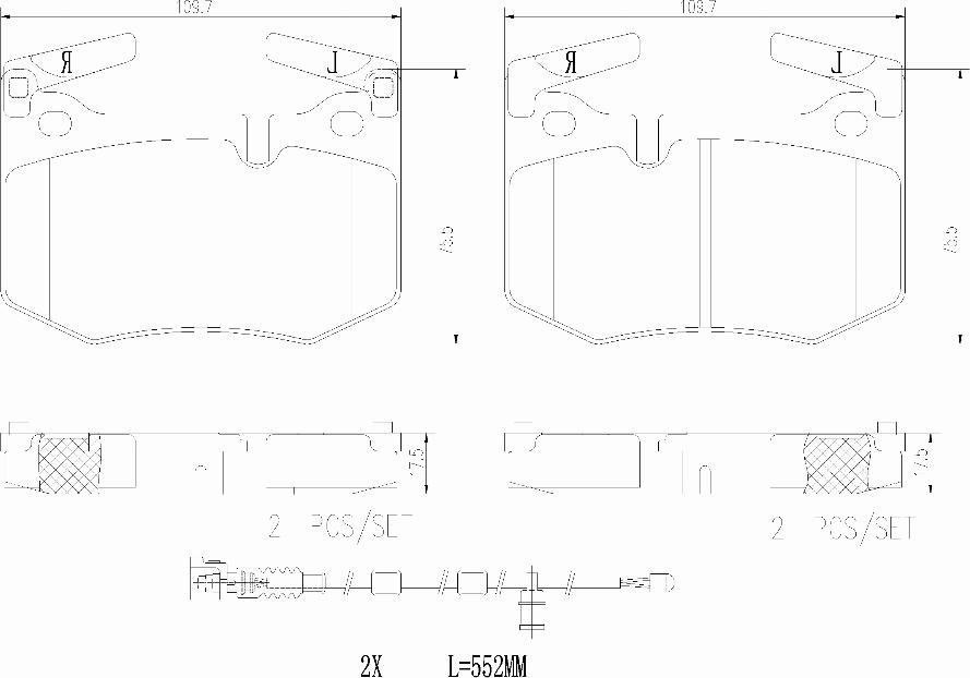 Brembo P83164N - Əyləc altlığı dəsti, əyləc diski furqanavto.az