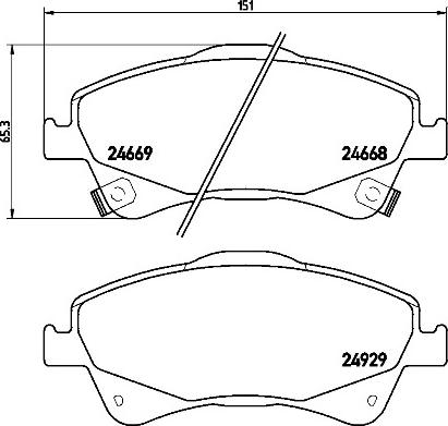 Brembo P83109N - Əyləc altlığı dəsti, əyləc diski furqanavto.az