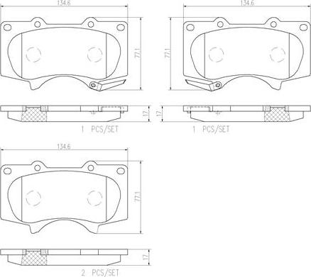 Brembo P83102N - Əyləc altlığı dəsti, əyləc diski www.furqanavto.az