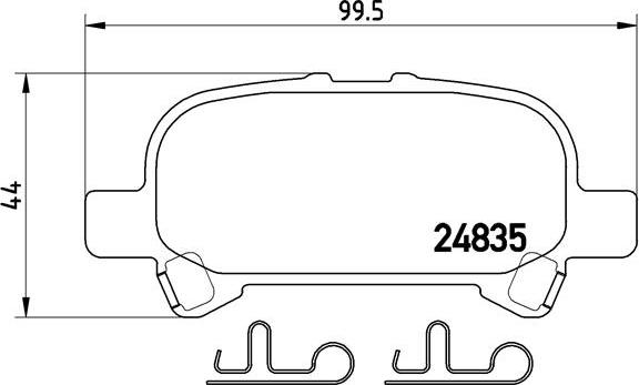 Brembo P 83 110 - Əyləc altlığı dəsti, əyləc diski furqanavto.az