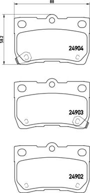 Brembo P 83 113 - Əyləc altlığı dəsti, əyləc diski furqanavto.az