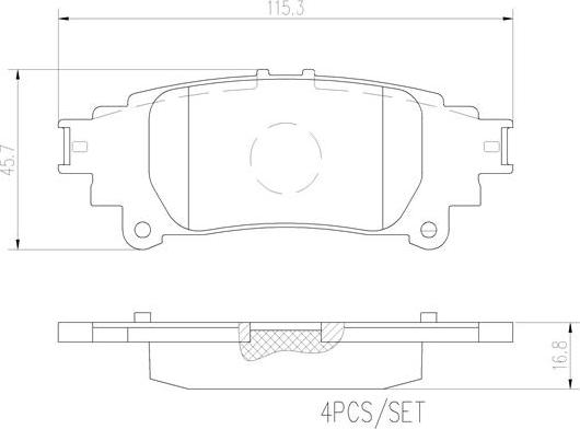 Brembo P83132N - Əyləc altlığı dəsti, əyləc diski furqanavto.az