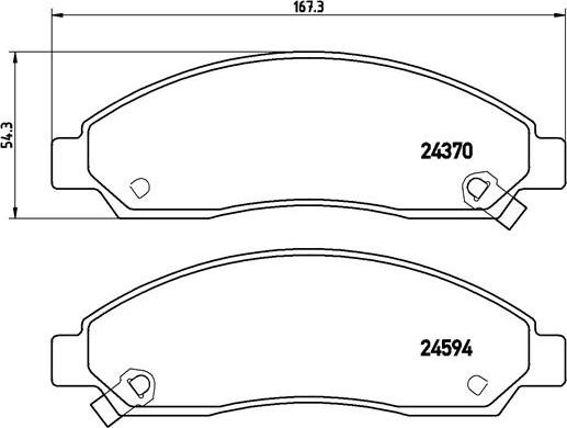 Brembo P 34 005 - Əyləc altlığı dəsti, əyləc diski furqanavto.az