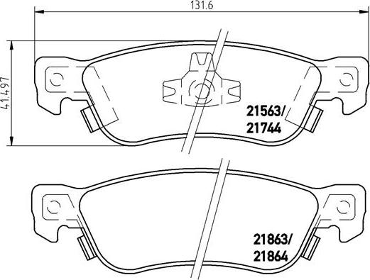 Brembo P 34 003 - Əyləc altlığı dəsti, əyləc diski furqanavto.az