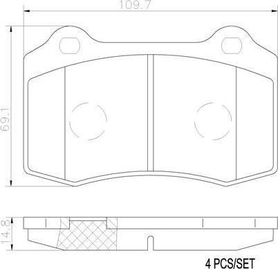 Brembo P36020N - Əyləc altlığı dəsti, əyləc diski furqanavto.az