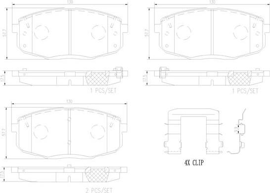 Brembo P30099N - Əyləc altlığı dəsti, əyləc diski furqanavto.az