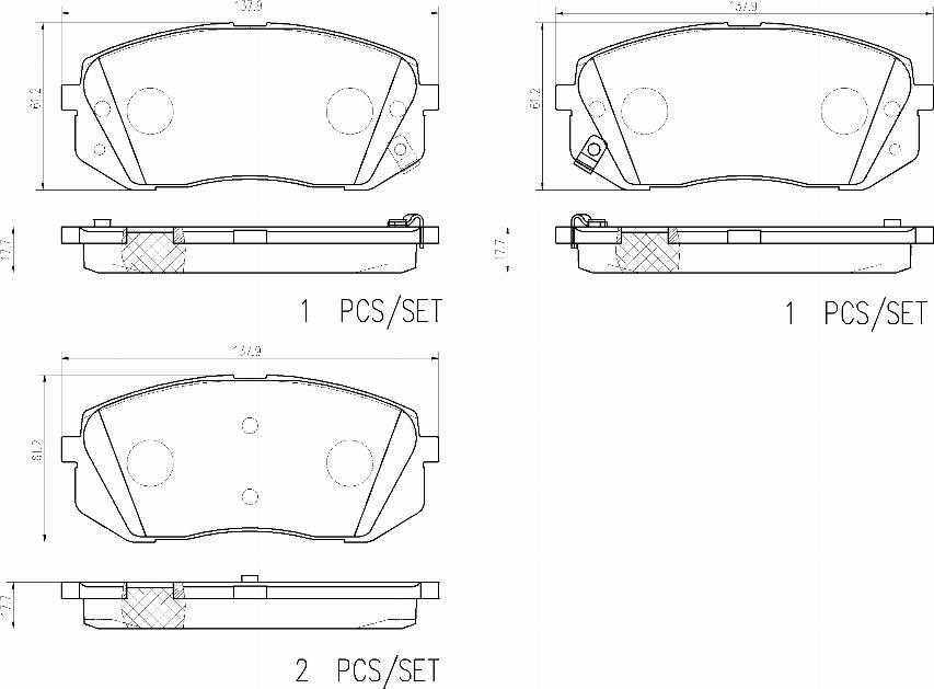 Brembo P30093N - Əyləc altlığı dəsti, əyləc diski furqanavto.az