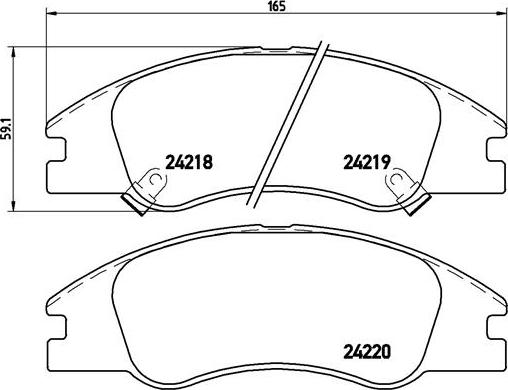 Brembo P 30 042 - Əyləc altlığı dəsti, əyləc diski furqanavto.az