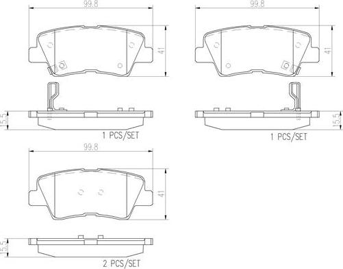 Brembo P30047N - Əyləc altlığı dəsti, əyləc diski furqanavto.az