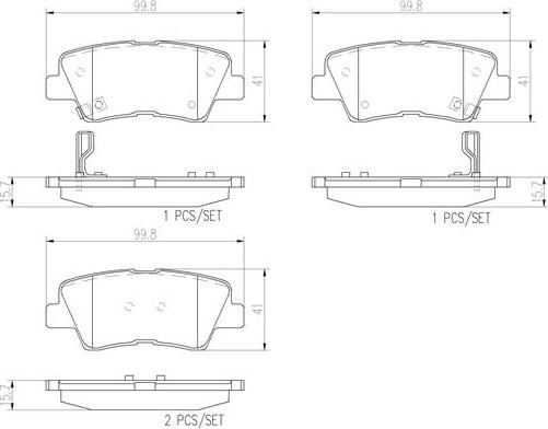 Brembo P30054N - Əyləc altlığı dəsti, əyləc diski furqanavto.az