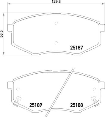 Brembo P 30 055 - Əyləc altlığı dəsti, əyləc diski furqanavto.az