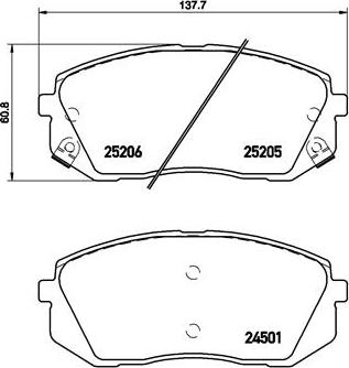 Brembo P 30 056 - Əyləc altlığı dəsti, əyləc diski furqanavto.az