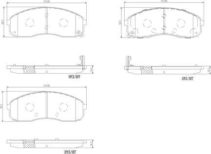 Brembo P30058N - Əyləc altlığı dəsti, əyləc diski furqanavto.az