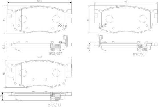 Brembo P30069N - Əyləc altlığı dəsti, əyləc diski furqanavto.az