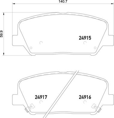 Brembo P 30 065 - Əyləc altlığı dəsti, əyləc diski furqanavto.az