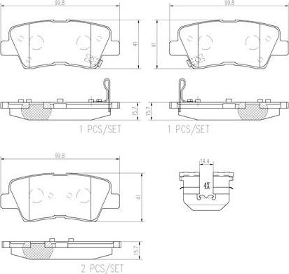 Brembo P30067N - Əyləc altlığı dəsti, əyləc diski furqanavto.az