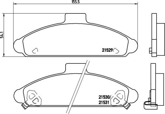 Brembo P 30 004 - Əyləc altlığı dəsti, əyləc diski furqanavto.az