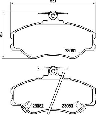 Brembo P 30 005 - Əyləc altlığı dəsti, əyləc diski furqanavto.az