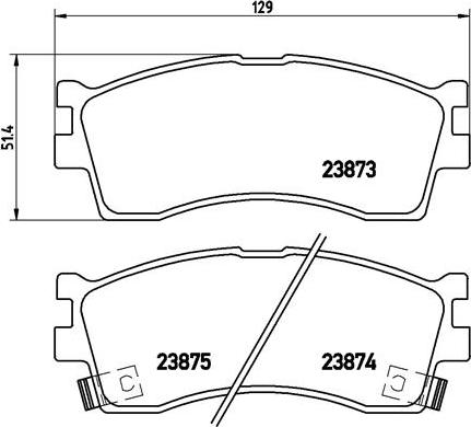 Brembo P 30 016 - Əyləc altlığı dəsti, əyləc diski furqanavto.az