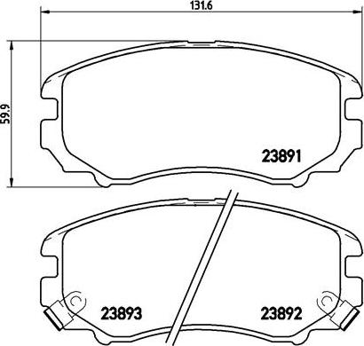 Brembo P 30 018X - Əyləc altlığı dəsti, əyləc diski furqanavto.az