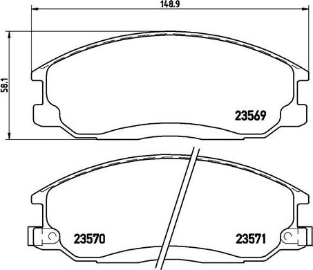 Brembo P 30 013 - Əyləc altlığı dəsti, əyləc diski furqanavto.az