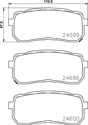 Brembo P30080N - Əyləc altlığı dəsti, əyləc diski furqanavto.az