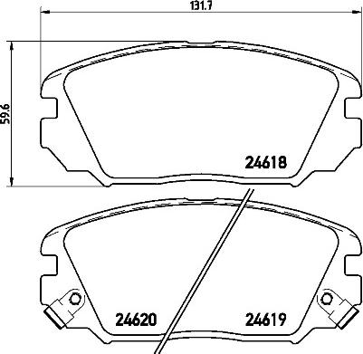 Brembo P30031N - Əyləc altlığı dəsti, əyləc diski furqanavto.az