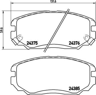 Brembo P 30 038 - Əyləc altlığı dəsti, əyləc diski furqanavto.az