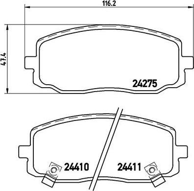 Brembo P 30 032 - Əyləc altlığı dəsti, əyləc diski furqanavto.az