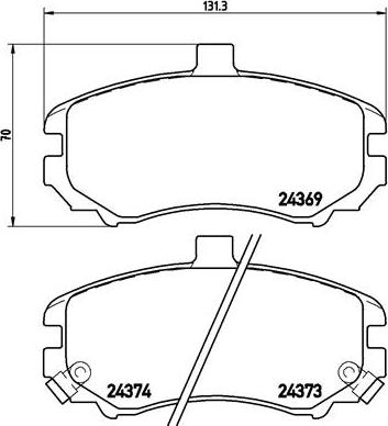 Brembo P30029N - Əyləc altlığı dəsti, əyləc diski furqanavto.az