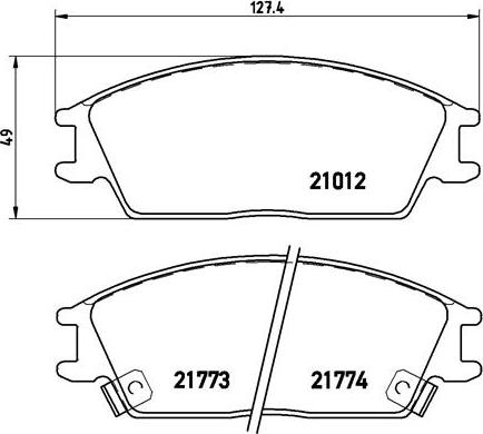 Brembo P 30 024 - Əyləc altlığı dəsti, əyləc diski furqanavto.az