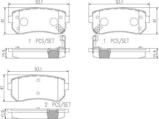 Brembo P30025N - Əyləc altlığı dəsti, əyləc diski furqanavto.az