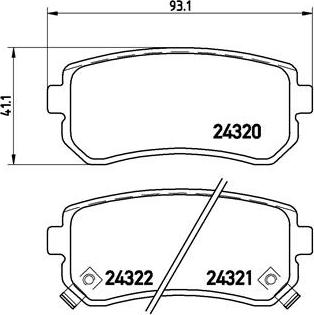 Brembo P 30 025 - Əyləc altlığı dəsti, əyləc diski furqanavto.az