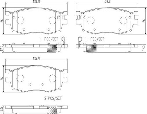 Brembo P30026N - Əyləc altlığı dəsti, əyləc diski furqanavto.az