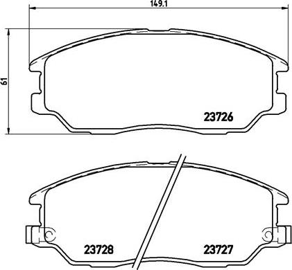 Brembo P 30 028 - Əyləc altlığı dəsti, əyləc diski furqanavto.az