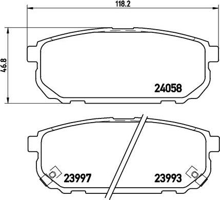 Brembo P 30 023 - Əyləc altlığı dəsti, əyləc diski furqanavto.az