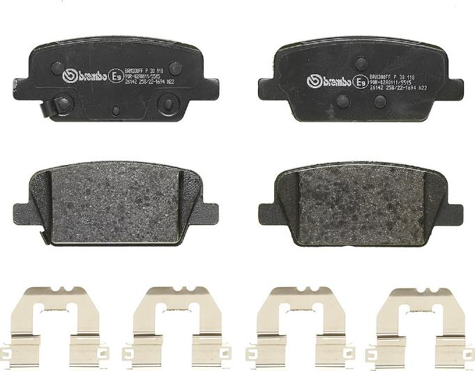 Brembo P 30 118 - Əyləc altlığı dəsti, əyləc diski furqanavto.az