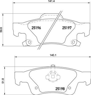 Brembo P 37 016 - Əyləc altlığı dəsti, əyləc diski furqanavto.az