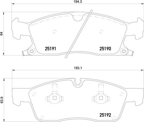 Brembo P 37 017 - Əyləc altlığı dəsti, əyləc diski furqanavto.az