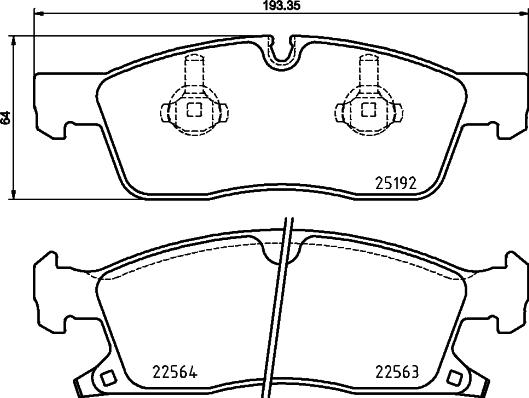 Brembo P 37 022 - Əyləc altlığı dəsti, əyləc diski furqanavto.az