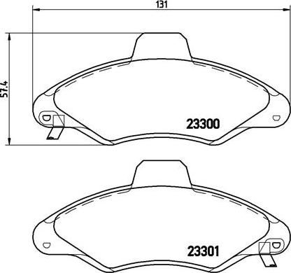 Brembo P 24 045 - Əyləc altlığı dəsti, əyləc diski furqanavto.az