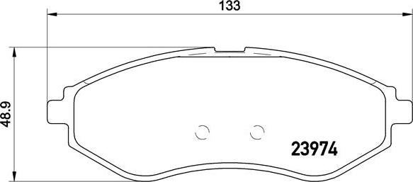 Brembo P 24 048 - Əyləc altlığı dəsti, əyləc diski furqanavto.az