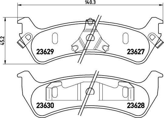 Brembo P 24 042 - Əyləc altlığı dəsti, əyləc diski furqanavto.az