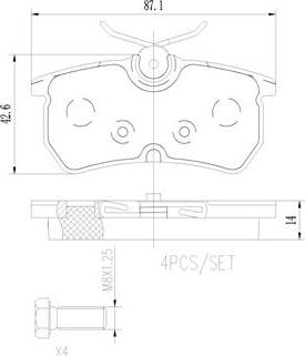 Brembo P24047N - Əyləc altlığı dəsti, əyləc diski furqanavto.az