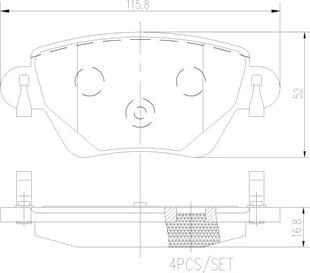 Brembo P24059N - Əyləc altlığı dəsti, əyləc diski furqanavto.az