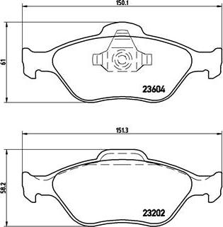 Brembo P 24 055 - Əyləc altlığı dəsti, əyləc diski furqanavto.az