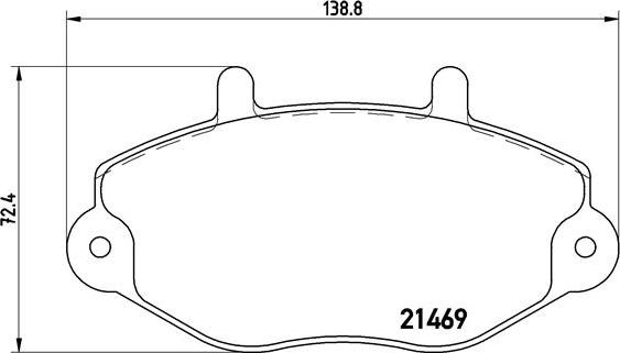 Brembo P 24 050 - Əyləc altlığı dəsti, əyləc diski furqanavto.az