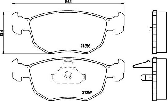 Brembo P 24 069 - Əyləc altlığı dəsti, əyləc diski furqanavto.az